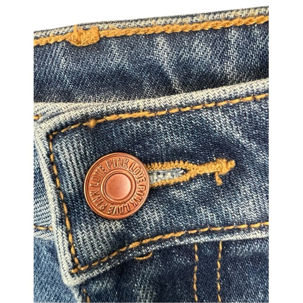 PINK Victoria’s Secret VS High Waisted Denim High Rise Shorts Frayed 10 NWT - Picture 6 of 13